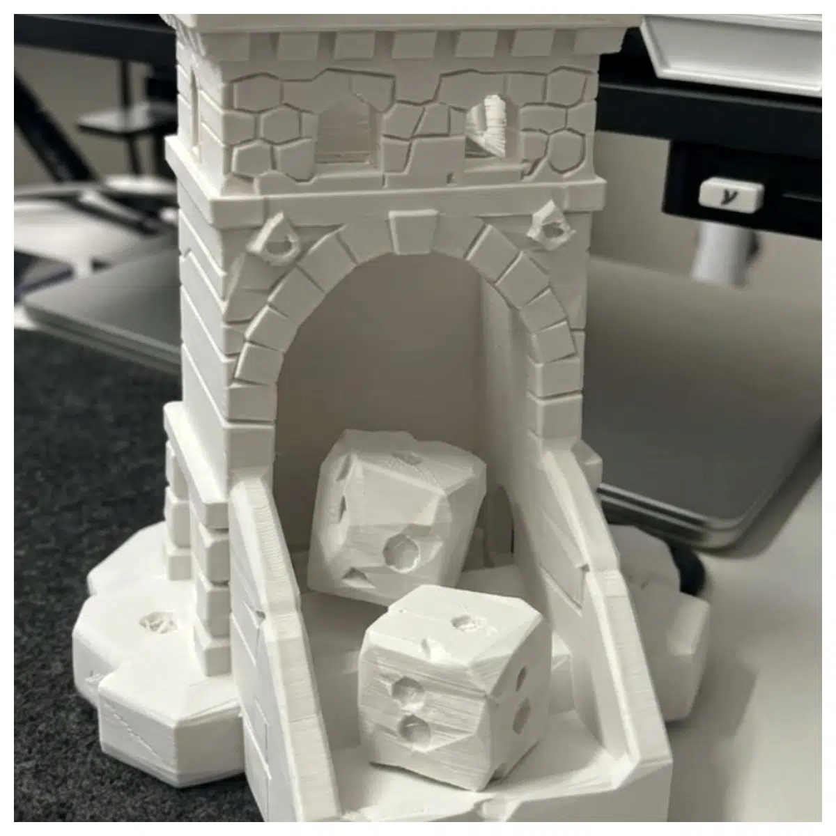 medieval castle dice tower rpg accessory metal storage organizer for dnd tabletop gaming