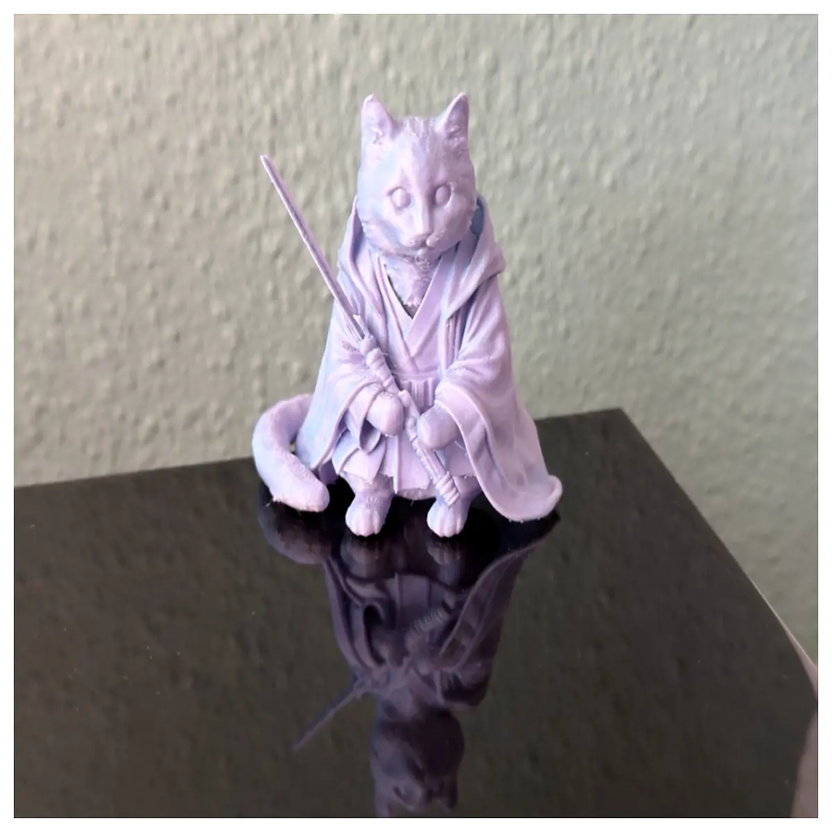 jue di mao cat figurine collectible resin statue for home decor