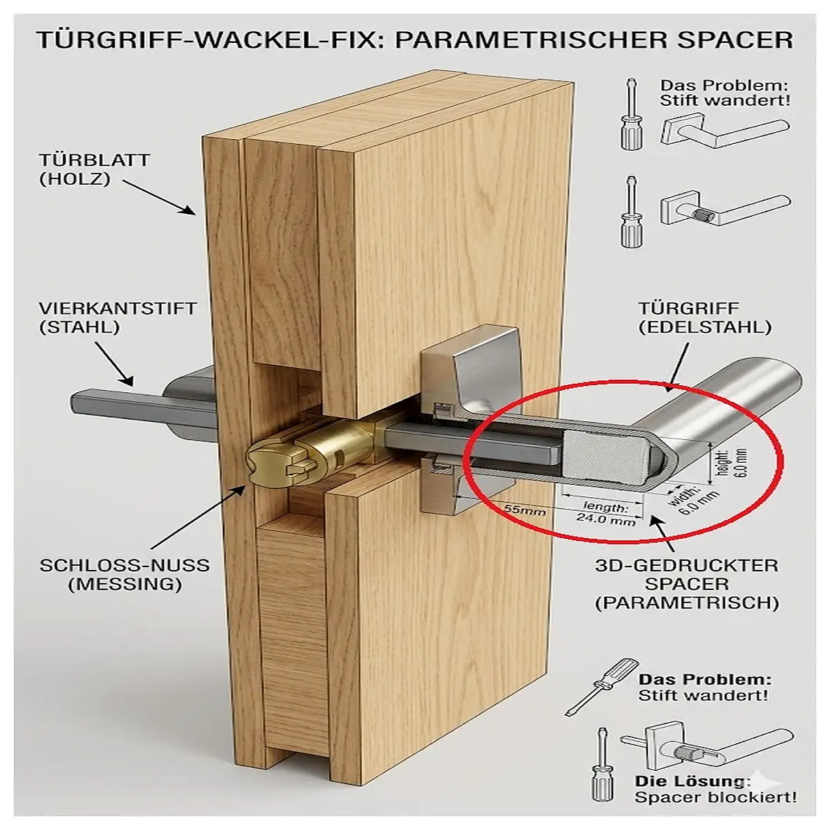 door handle gap filler spacer shim adjustable alignment tool for misaligned knobs fixing loose hinges repair parts