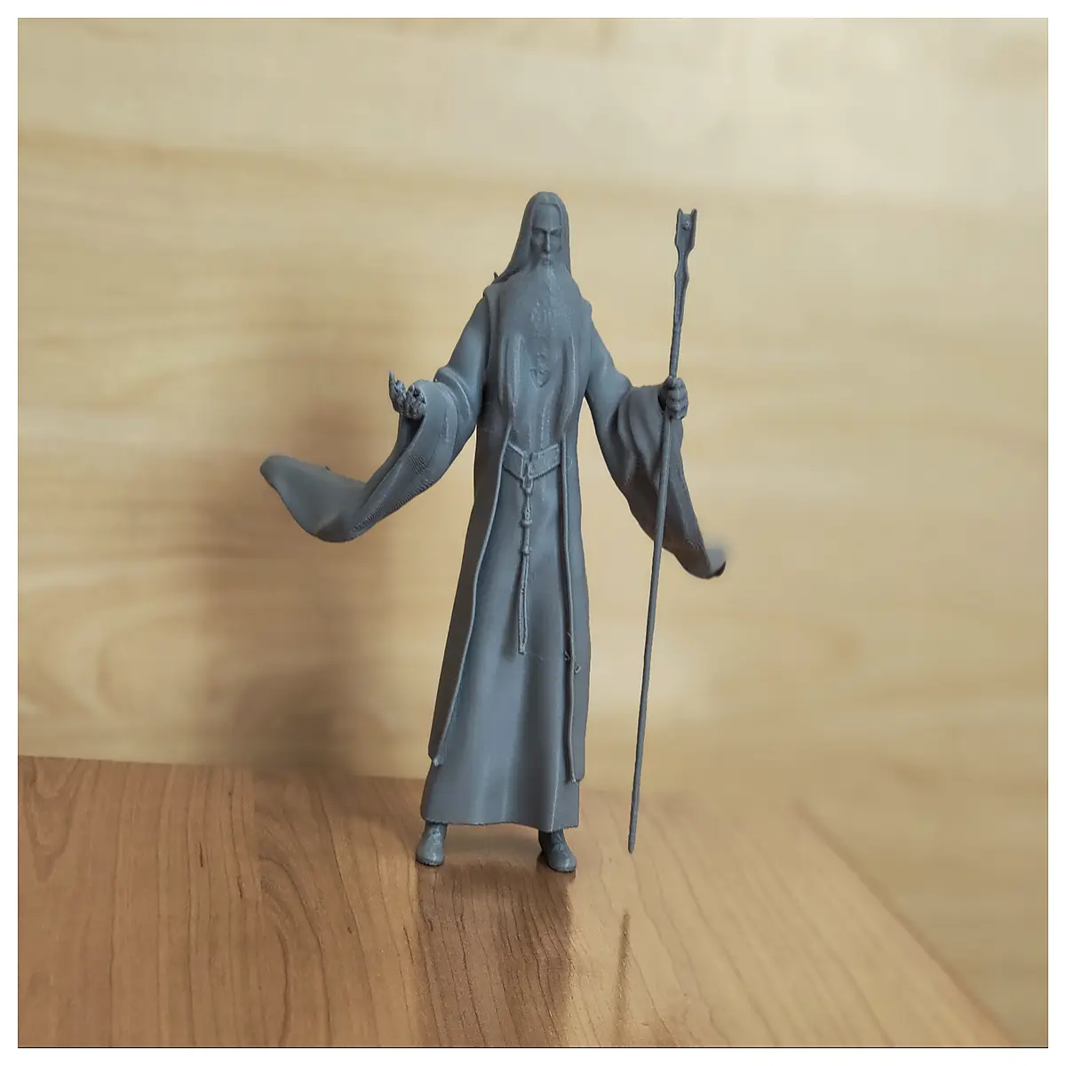 saruman white wizard costume cosplay prop staff style fantasy movie