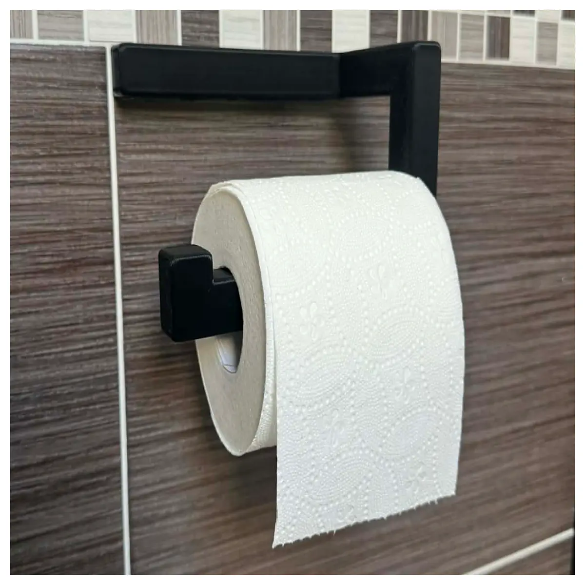 modern bathroom tissue holder no drill wall mount toilet paper roll dispenser rack duty adhesive