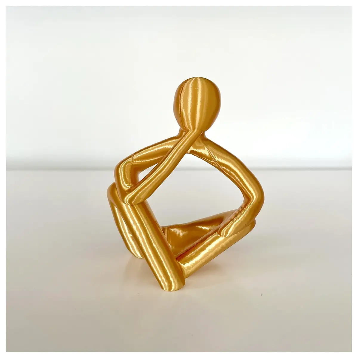 abstract thinker sculpture no support modern minimalist art piece for desk office decor intellectual gift