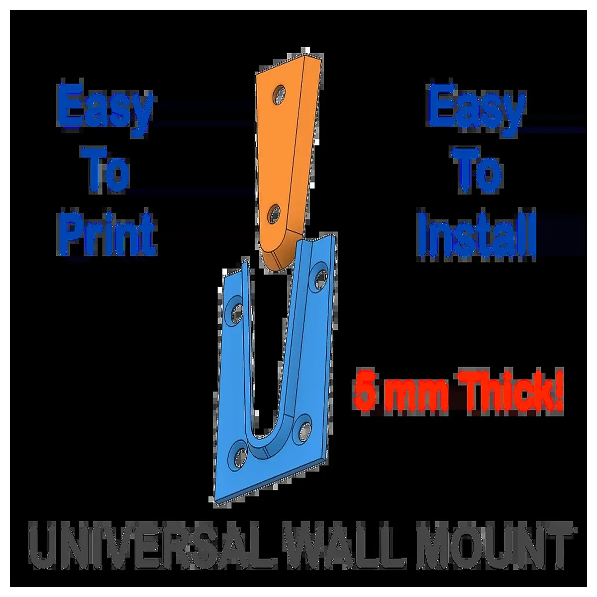 universal wall mount bracket for tv monitor duty adjustable steel plate
