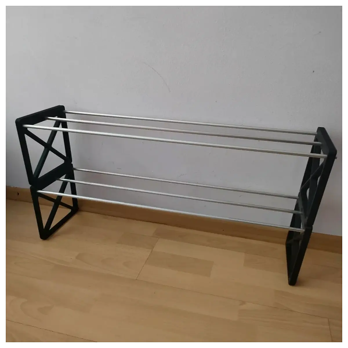 stackable shoe rack organizer for closet entryway space saving multi tier storage bins