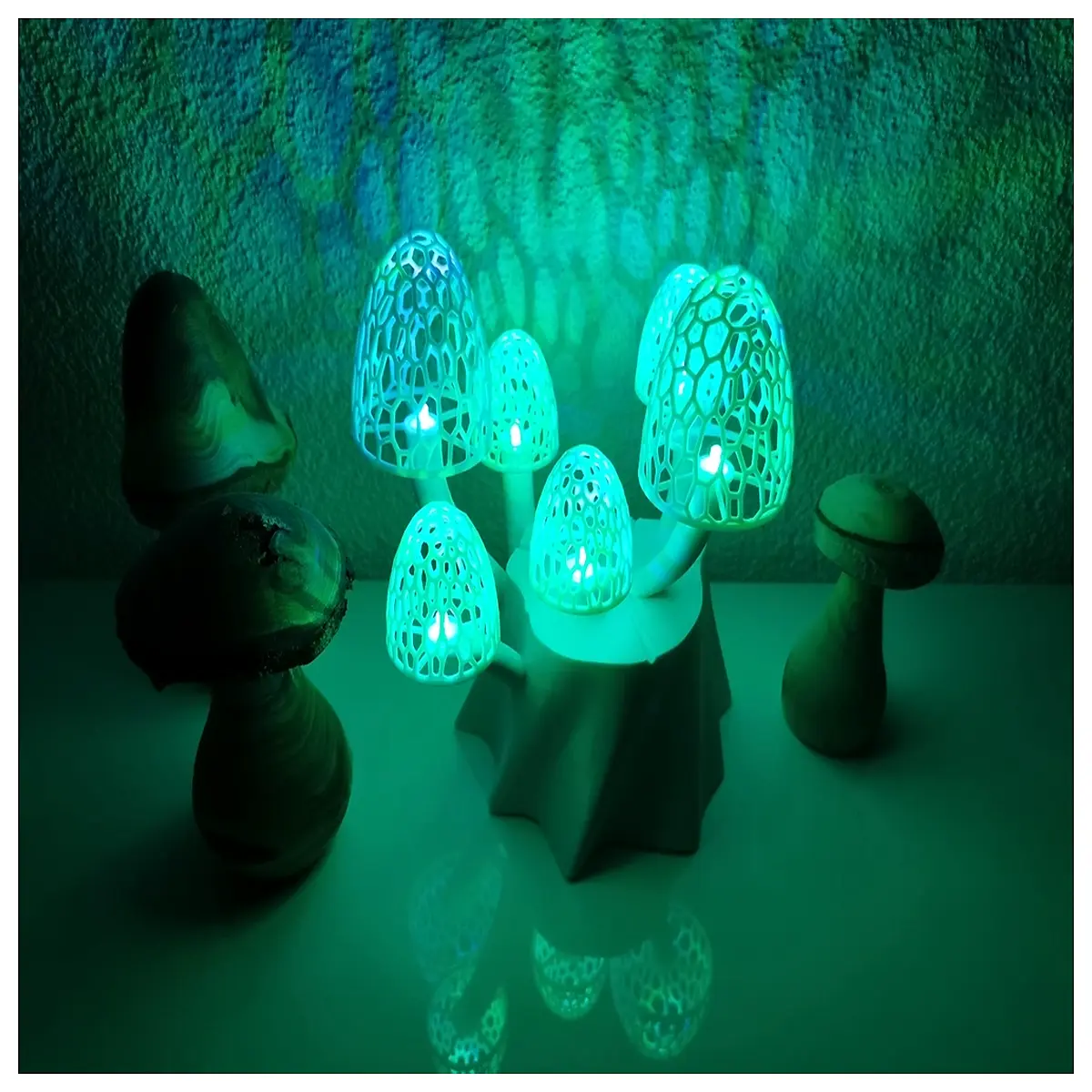modern mushroom voronoi pendant for living room organic geometry ceiling sculptural home decor accent lighting