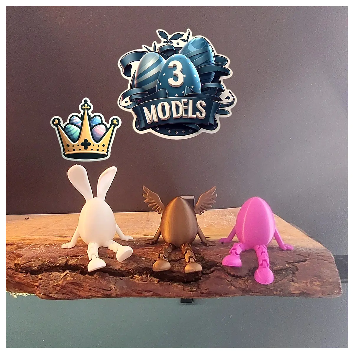 plastic bunny easter eggs with movable joints for party favors and kids crafts