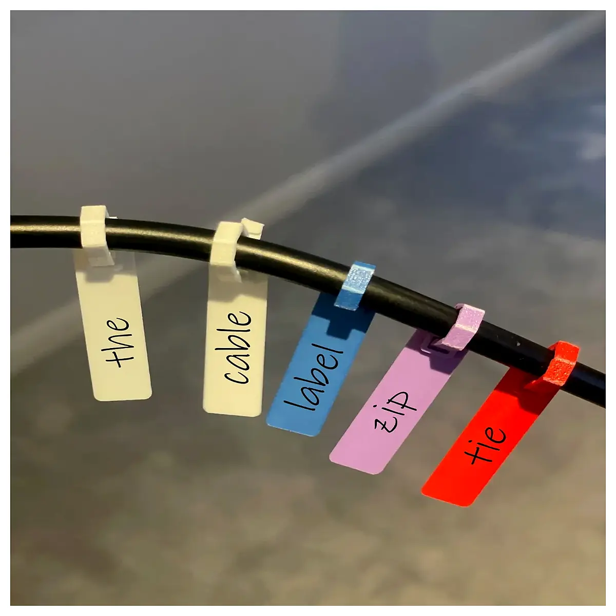 self adhesive cable ties for wire management durable nylon zip ties with printed labels duty bundling straps for organizing computer cords and etherne