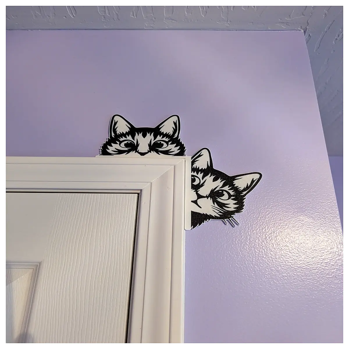 cute cat door hanger ornament adorable feline pet lover gift whimsical animal wall decor for nursery