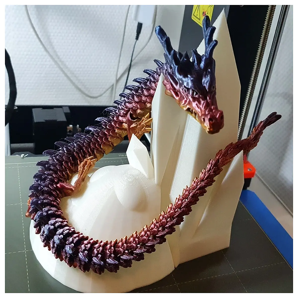 gemstone rock base for action dragon figurine