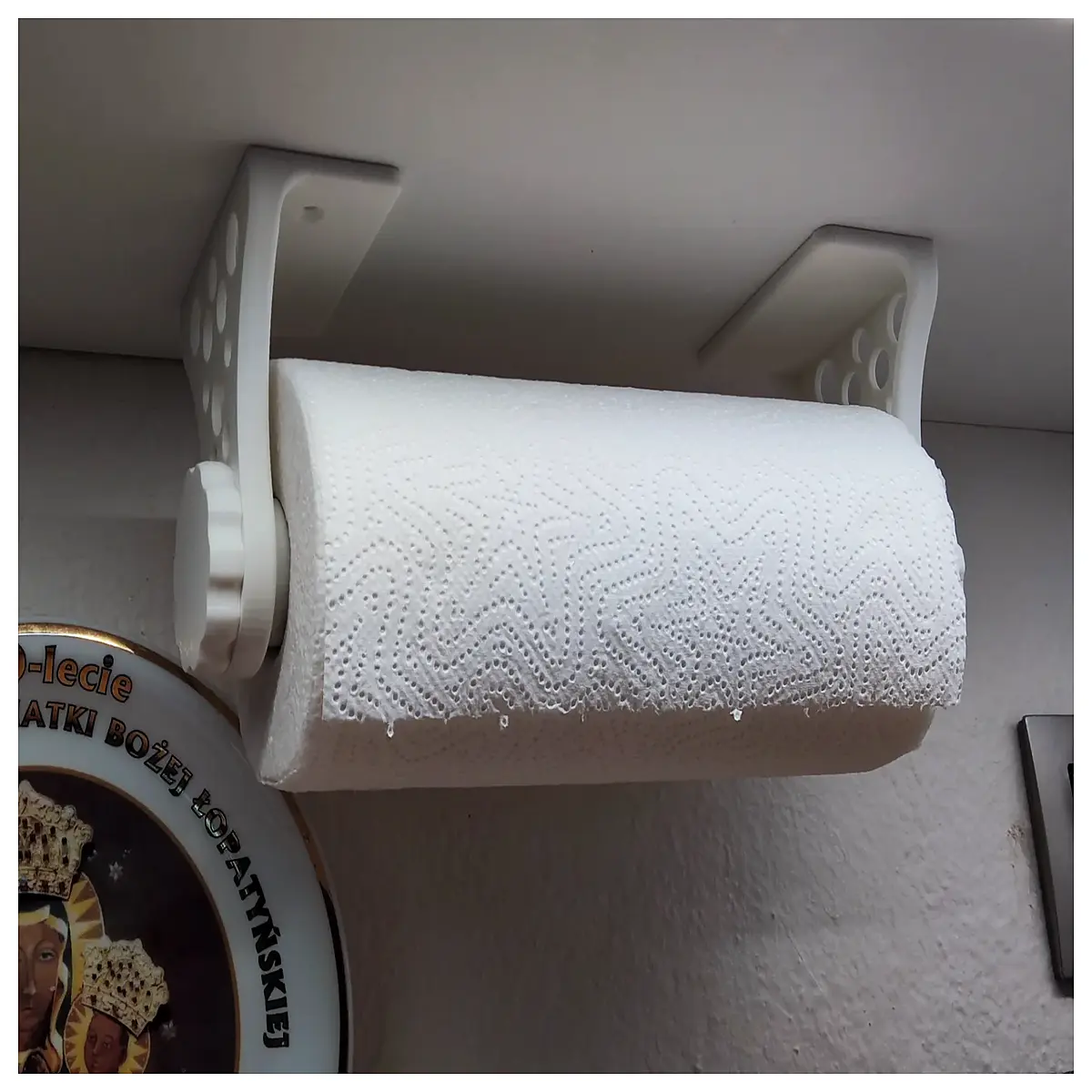 under cabinet paper towel holder roll dispenser mount organizer