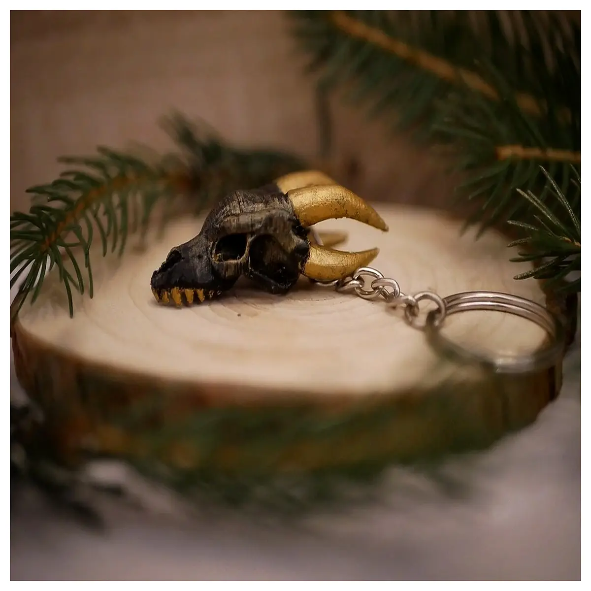 gothic skull necklace pendant keychain for women men edgy jewelry gift biker chain accessory
