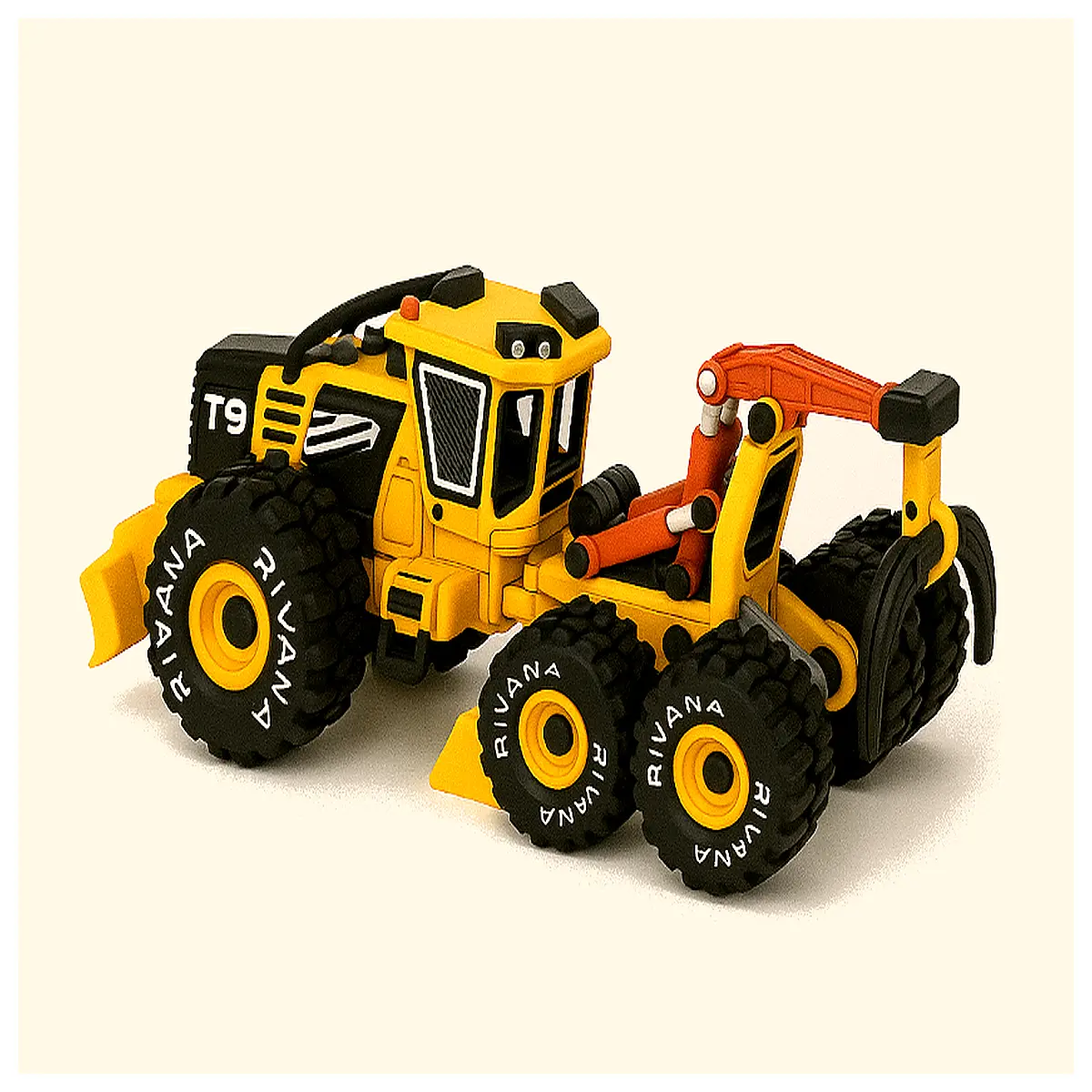 kids wooden tractor toy with dual wheels push pull ride on farm vehicle educational pretend play toddlers