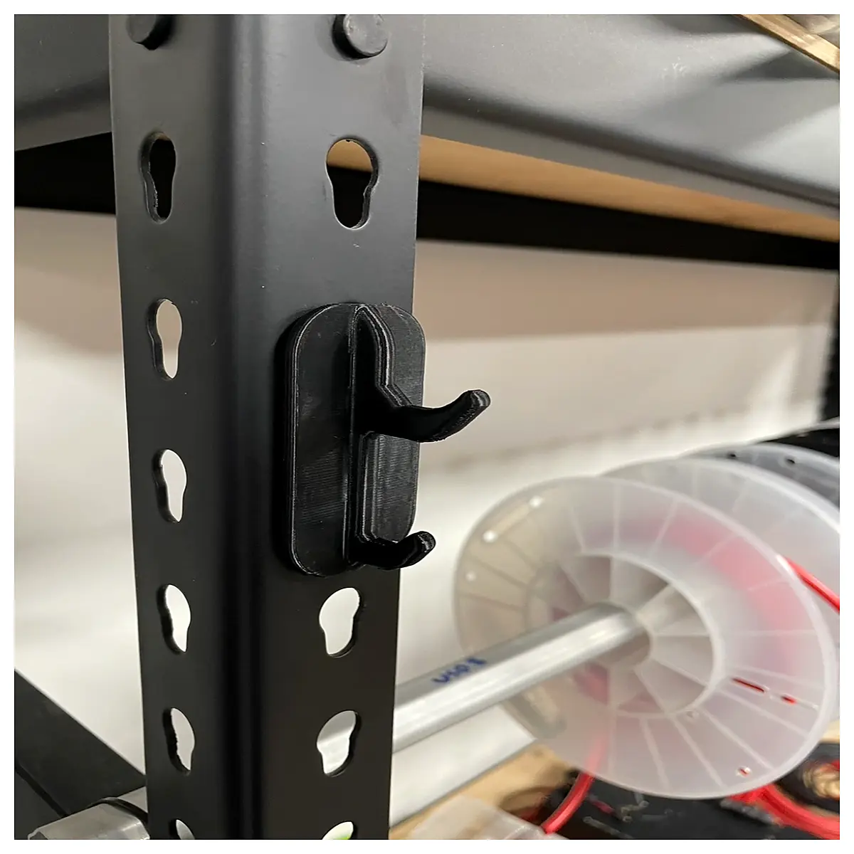 garage storage shelf double hook duty bike rack wall mount organizer for tools helmets