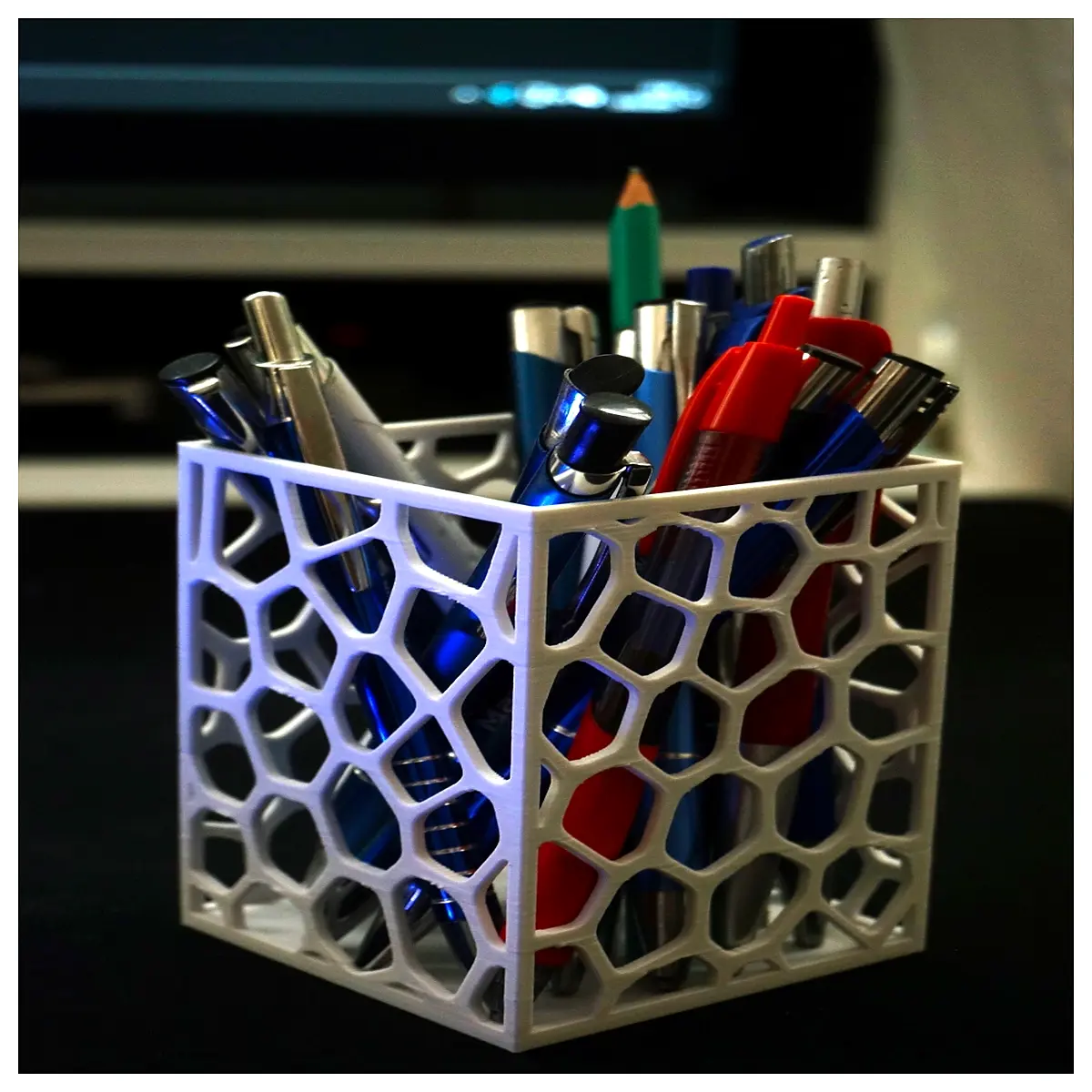 geometric desk organizer pen holder modern office supplies stationery storage for home