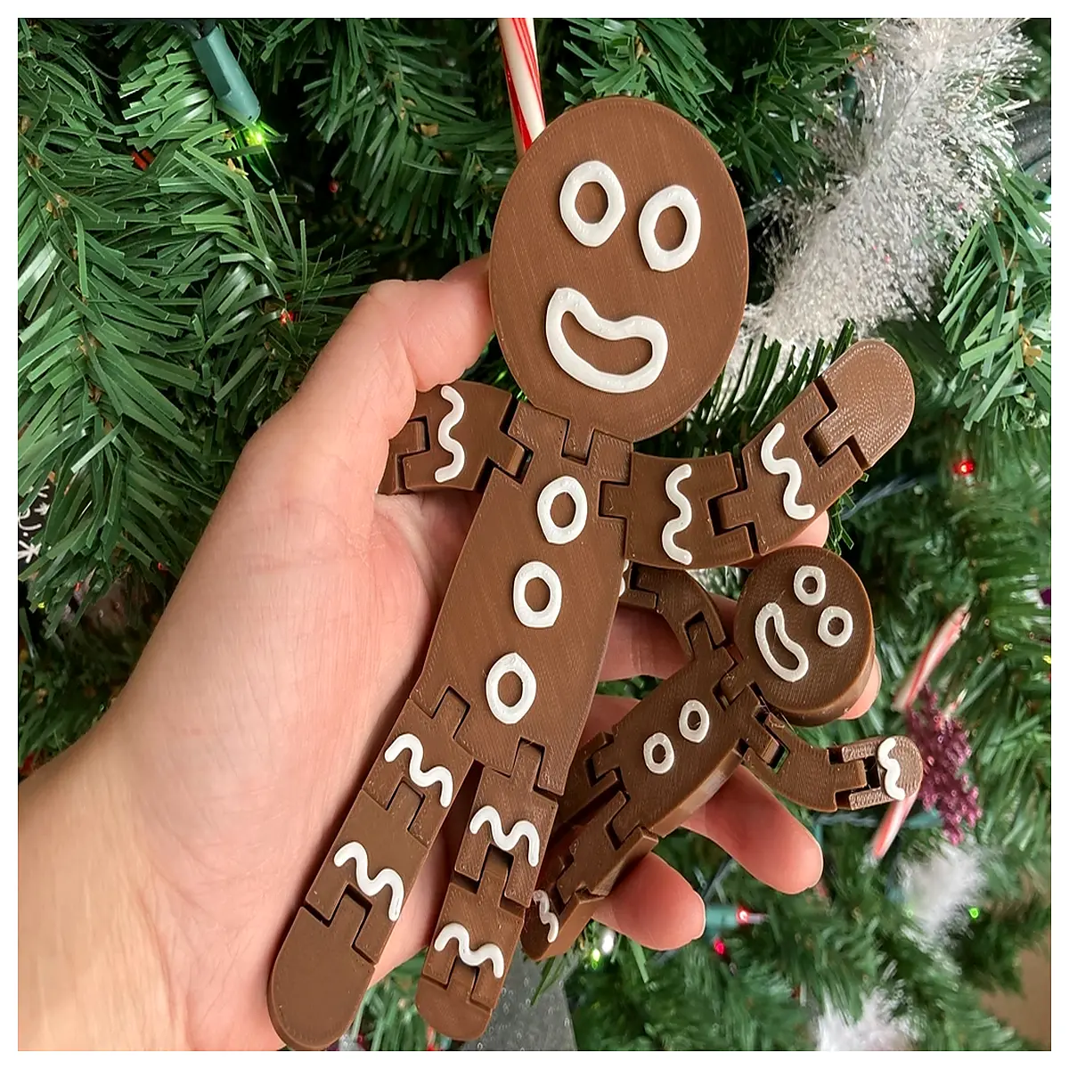 movable gingerbread man print on in position
