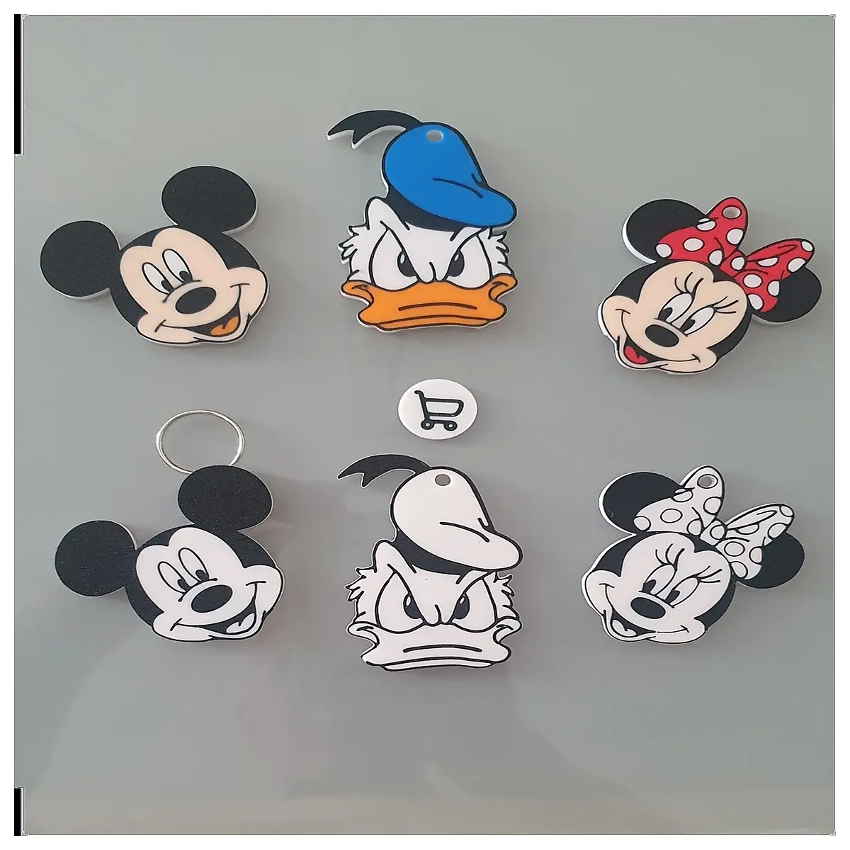 mini shopping cart keychain with coin slot cute car keys holder for women men purse organizer clip bag charm accessory