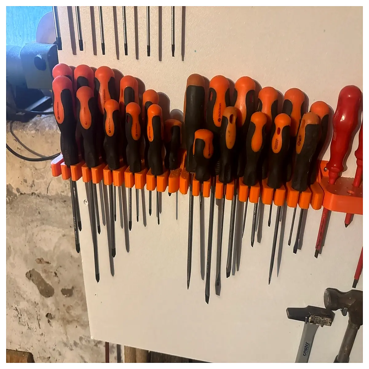 magnetic screwdriver holder wall mount organizer rack for tools workshop garage storage