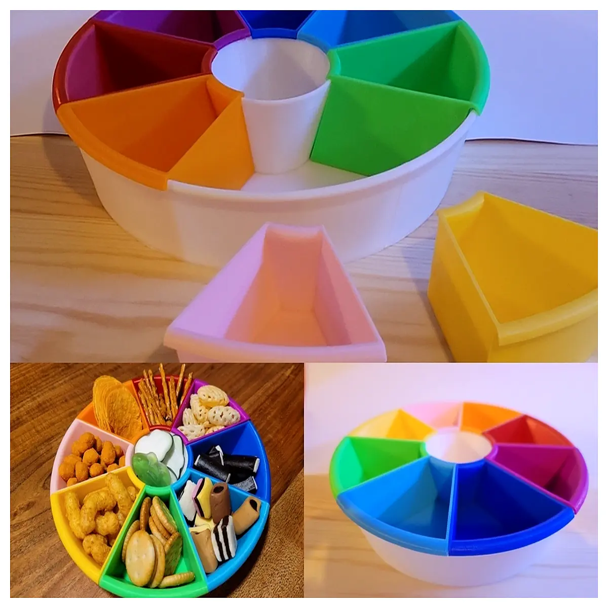compartmentalized snack tray for party food bento style lunch box with dividers portable organizer for chips and dips