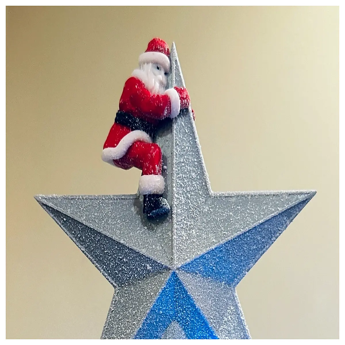 gold silver angel star tree topper for christmas decor festive santa claus roof ornament for xmas trees
