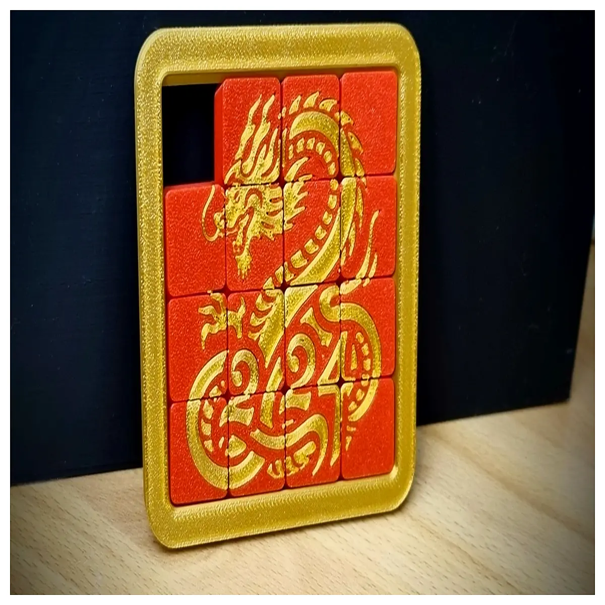 2024 year of dragon sliding puzzle game for kids adults brain teaser wooden jigsaw toy educational challenge