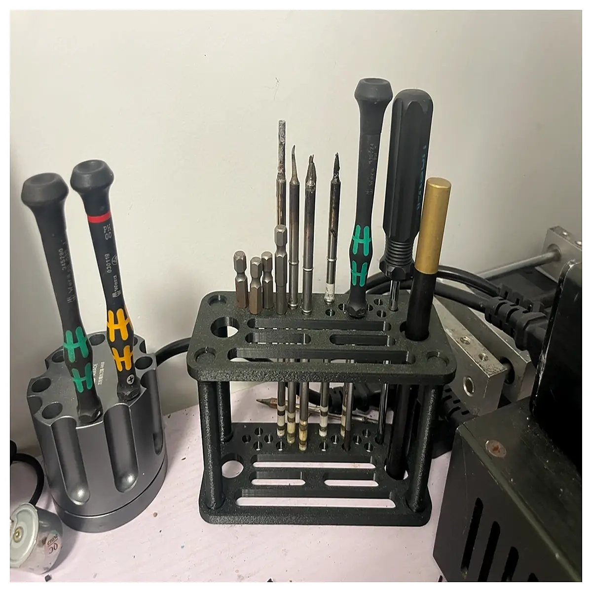 t12 soldering iron tip holder organizer rack for t12 station accessories magnetic base desktop storage