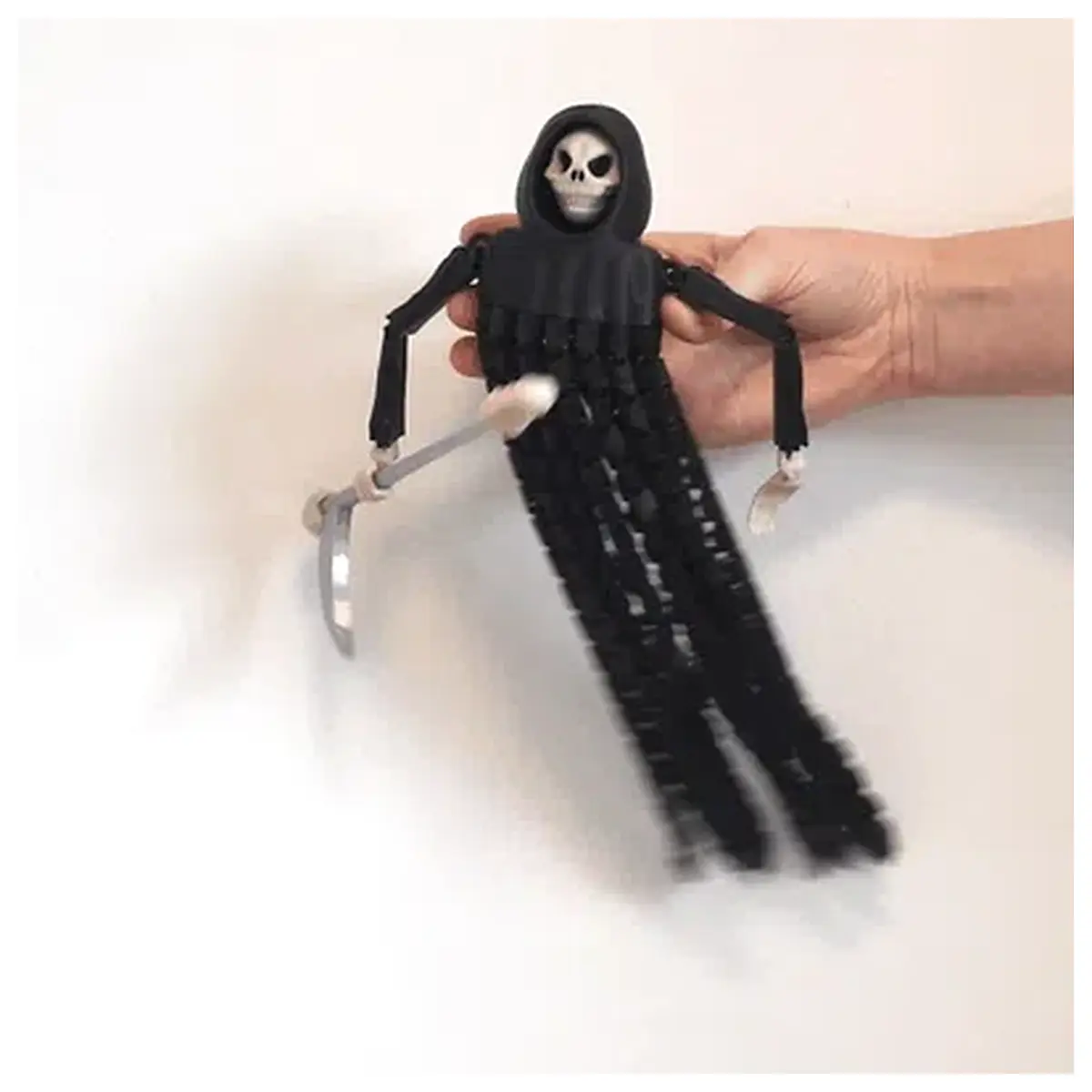 articulated grim skeleton figure posable death god statue for halloween party decor