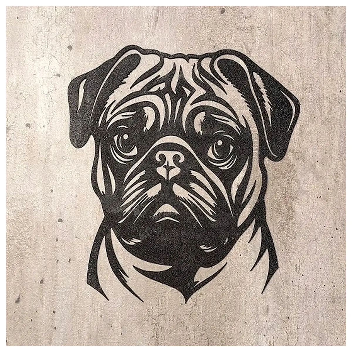 cute pug wall art canvas prints funny dog poster home decor modern houndstooth puppy painting living room bedroom gift