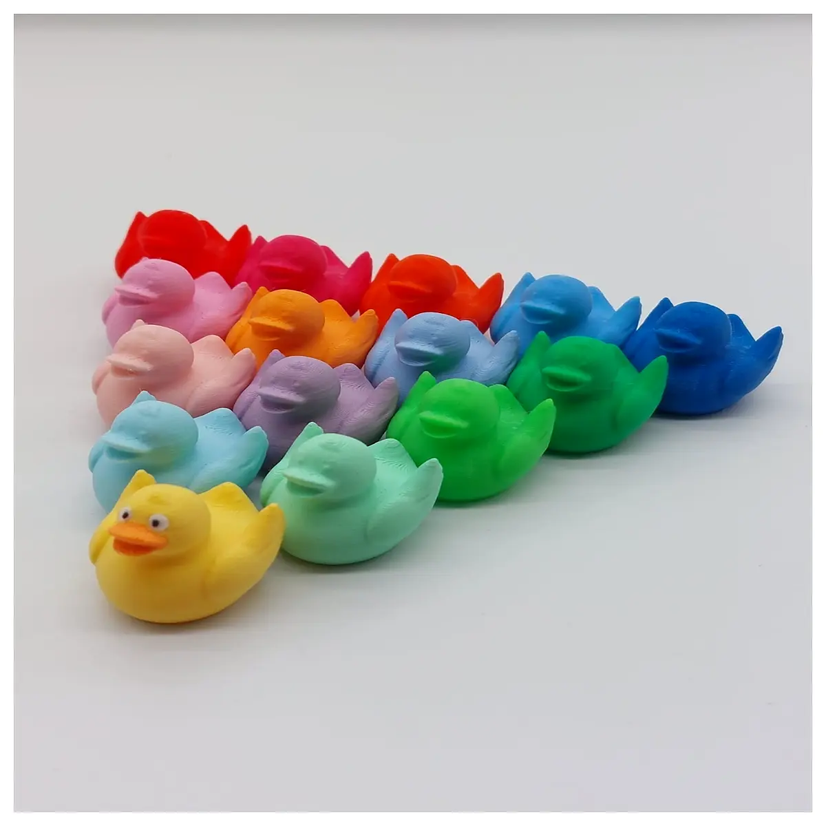 cute rubber ducky keychain floating toy multi color bag charm for girls