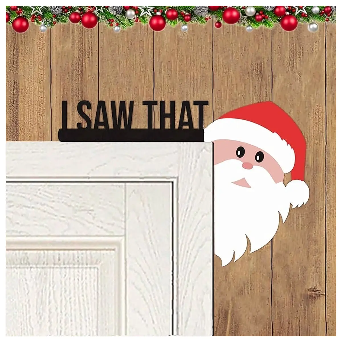 funny creepy santa claus door wreath halloween christmas porch decoration prank gift