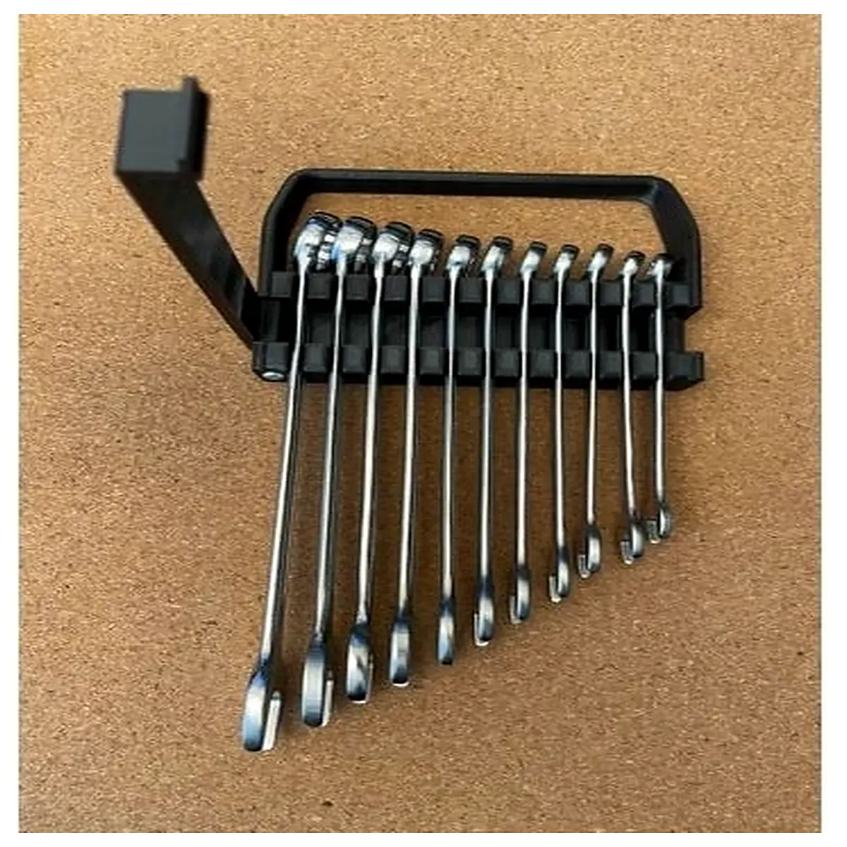adjustable wrench organizer rack wall mount tool storage cabinet hardware box 9 19mm spanner holder