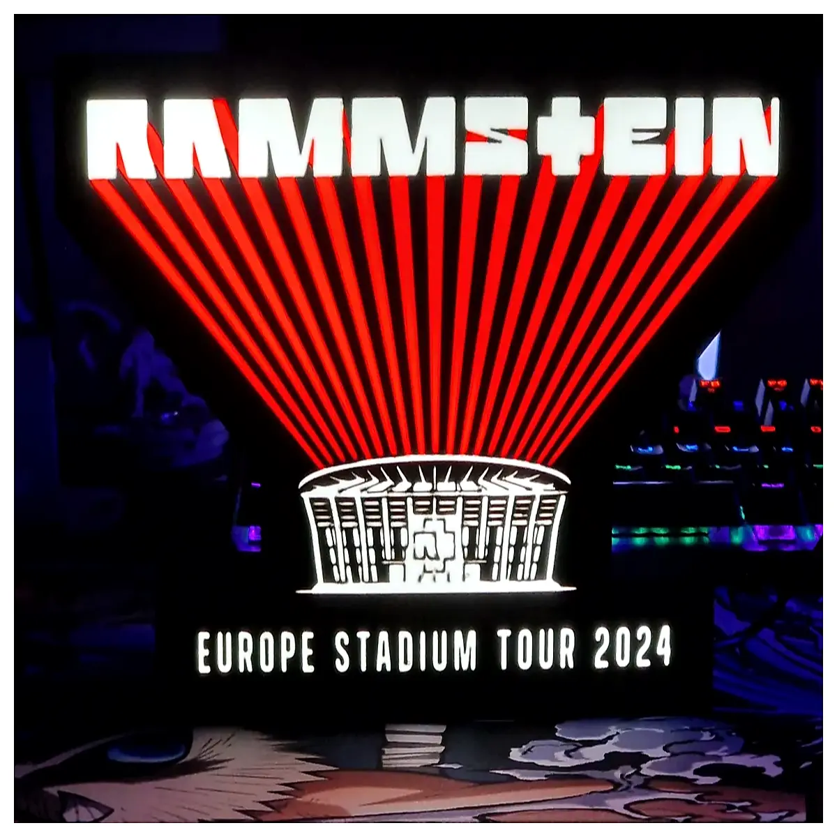 2024 stadium tour concert band lightbox poster neon sign home decor