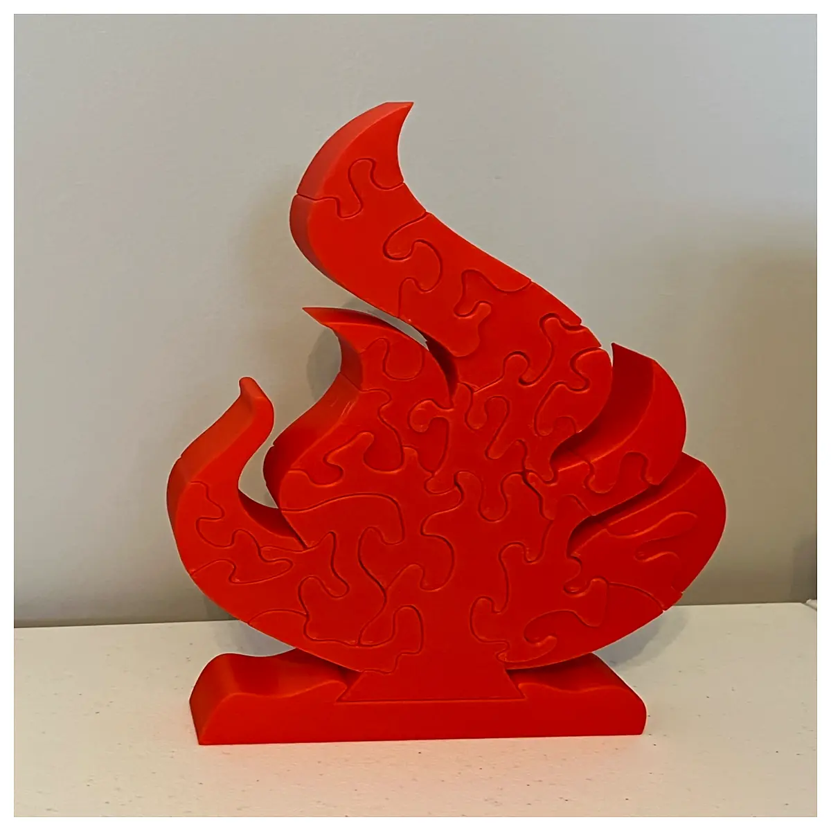 flame jigsaw puzzle adult difficult fire themed brain teaser gift