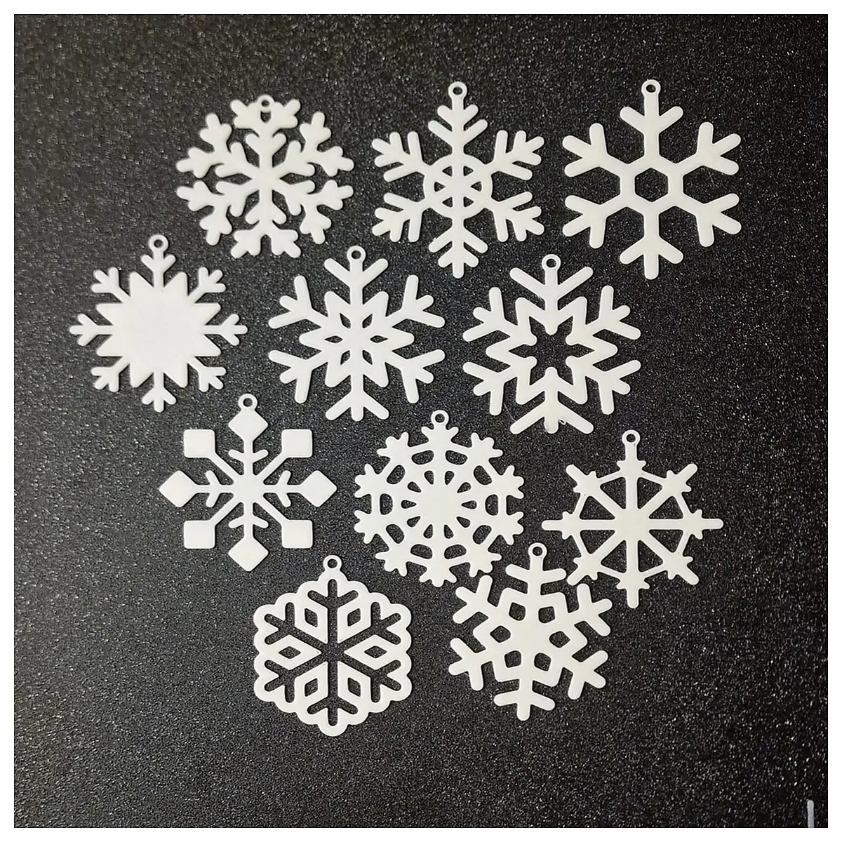 snowflake christmas ornament keychain holiday decor women men winter party favor