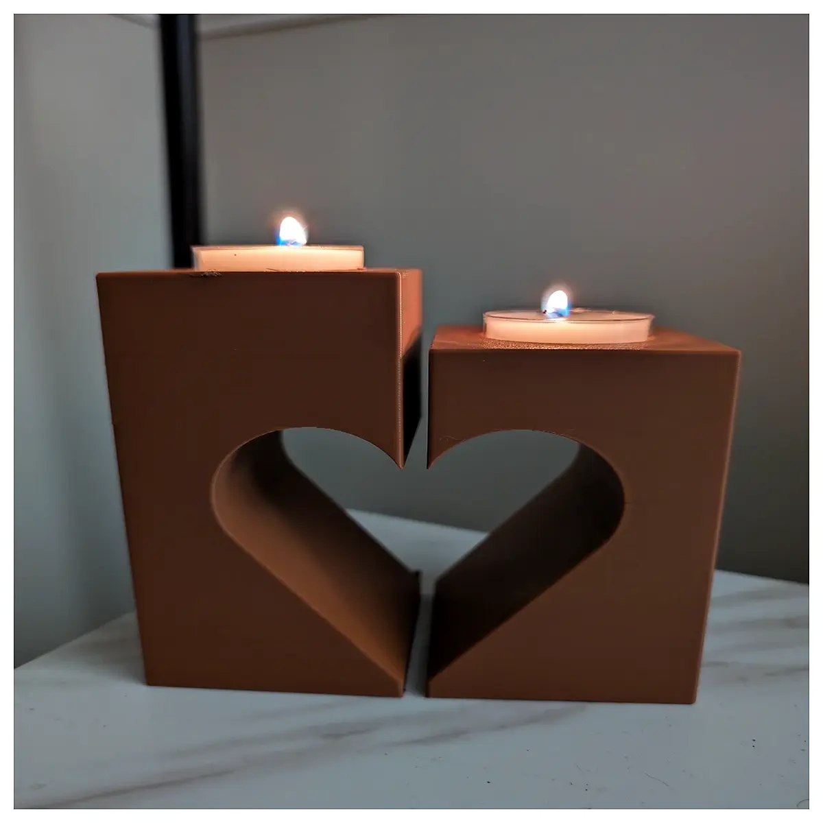 shaped tea holder candle romantic dinner table decor glass votive cup