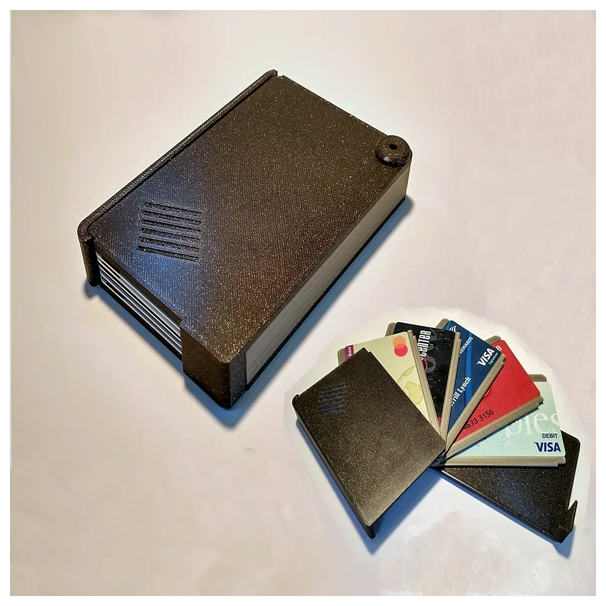 foldable card holder for business cards and credit cards compact wallet organizer with multiple slots slim bifold id case