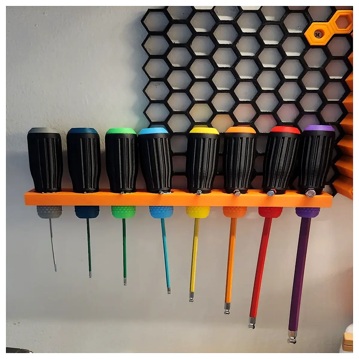 hex wrench organizer magnetic wall mount for allen keys tool storage rack garage workshop