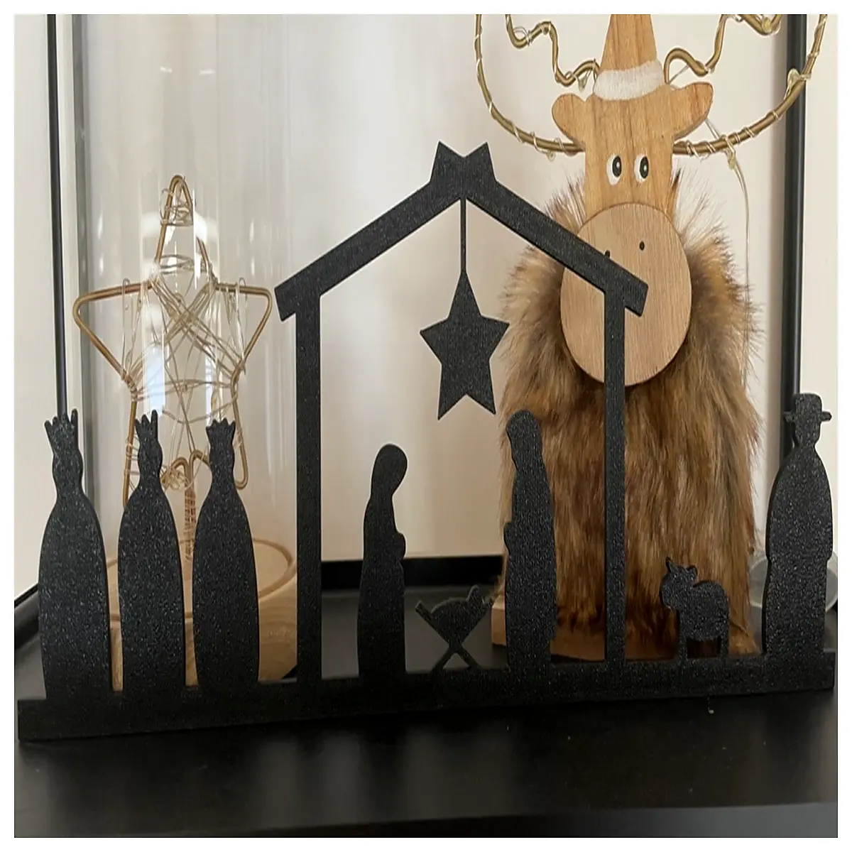 nativity scene set with figurines christmas manger for home decor holy family stable