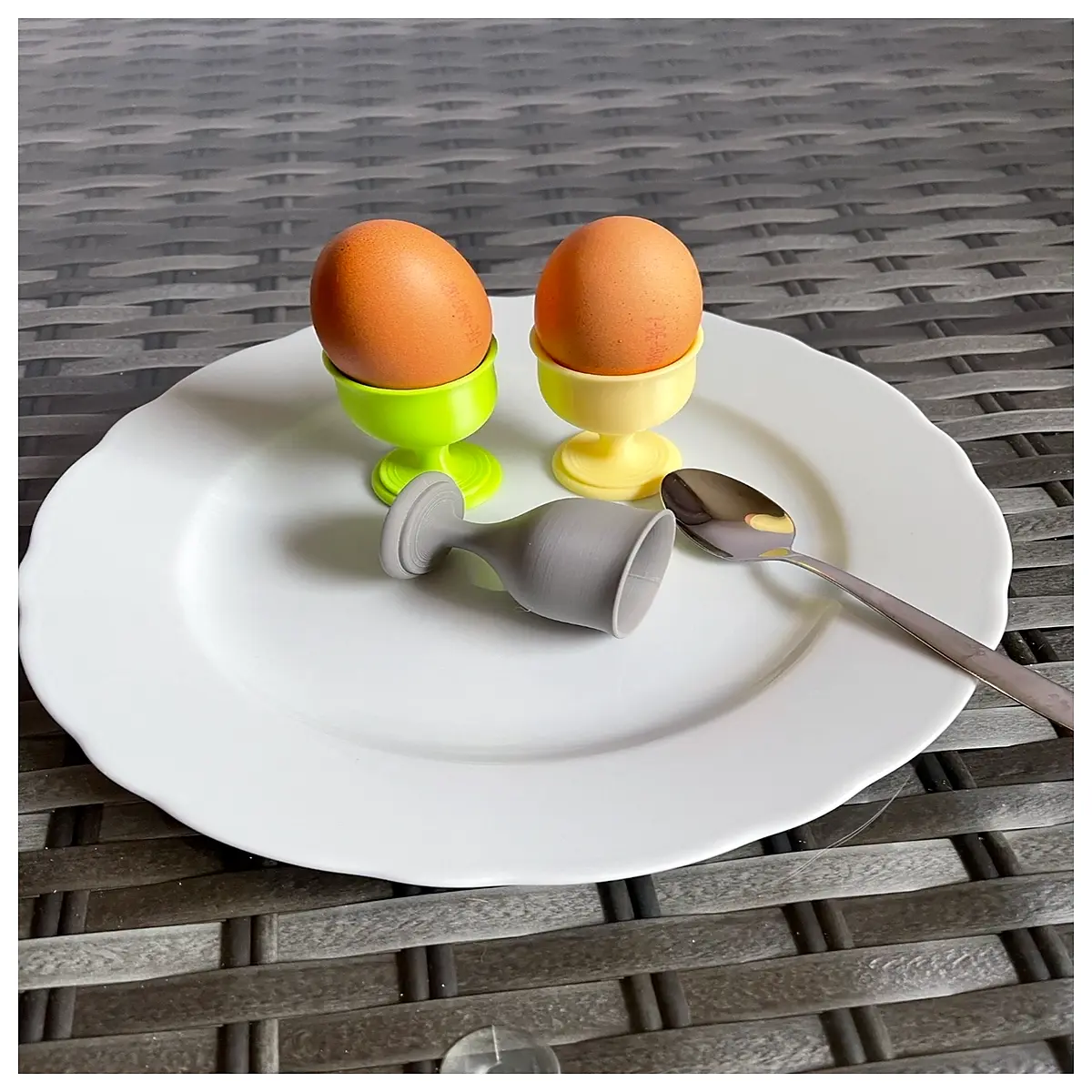 silicone egg cup holder non slip breakfast tray organizer for boiled eggs microwave safe warmers