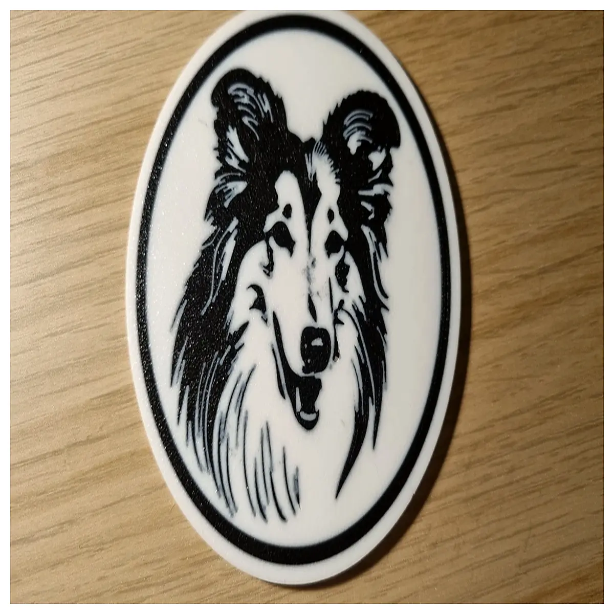 lassie collie dog coaster set rustic farmhouse decor pet lover gift sticky non slip