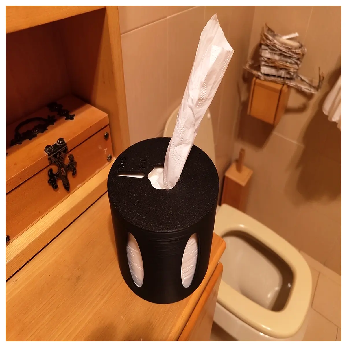 under toilet roll holder wall mounted bathroom tissue dispenser hidden storage space saving