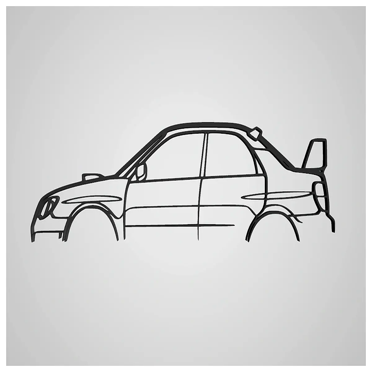 2d art sticker wrx sti gd chassis decal for car window laptop wall decor