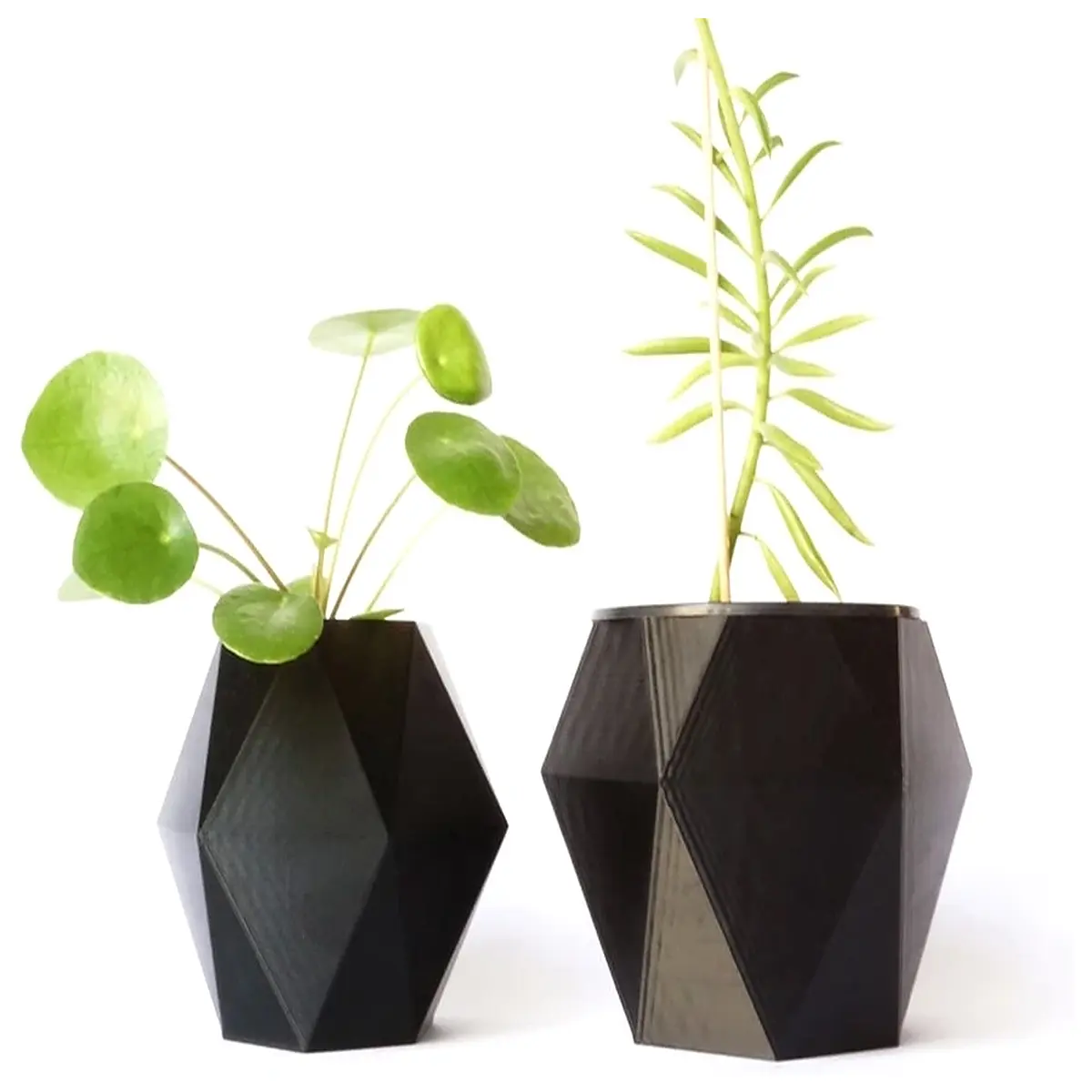 hexagon ceramic planter pot for succulents cactus indoor outdoor garden decor modern geometric flower container