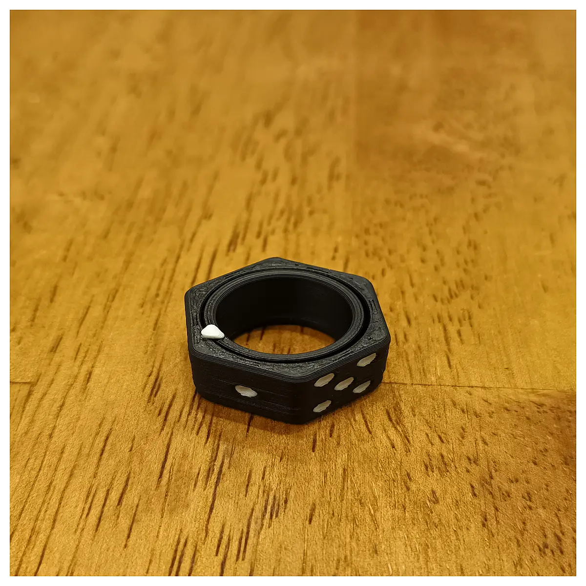 fidget dice ring for anxiety relief stress relief metal spinner ring with rotating faces