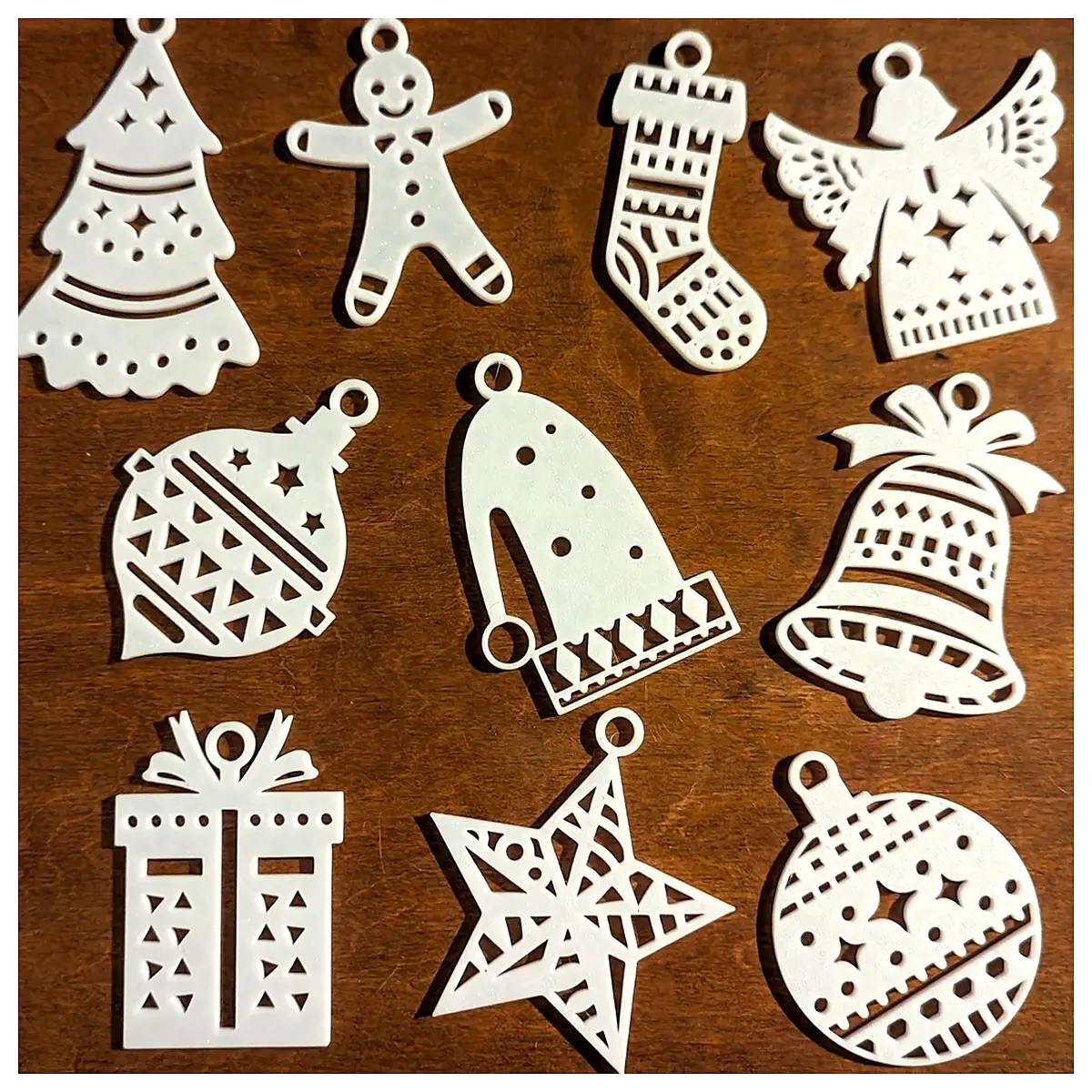 10pc monochrome christmas decor set holiday party supplies