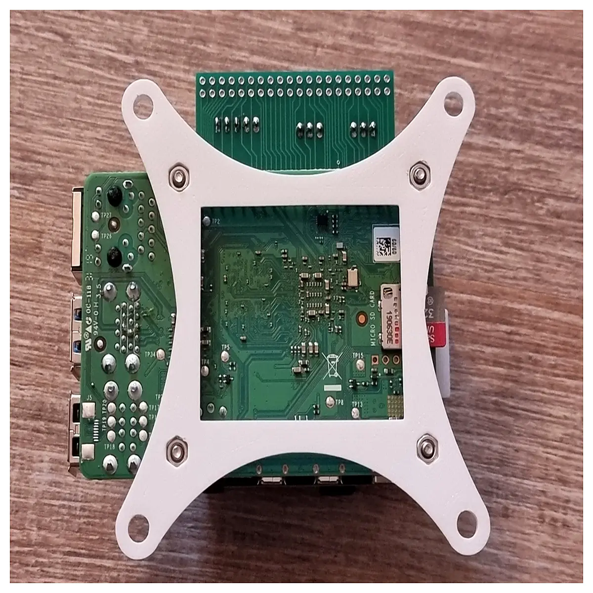 raspberry pi vesa 75x75 mount bracket adapter for monitor wall mounting case holder