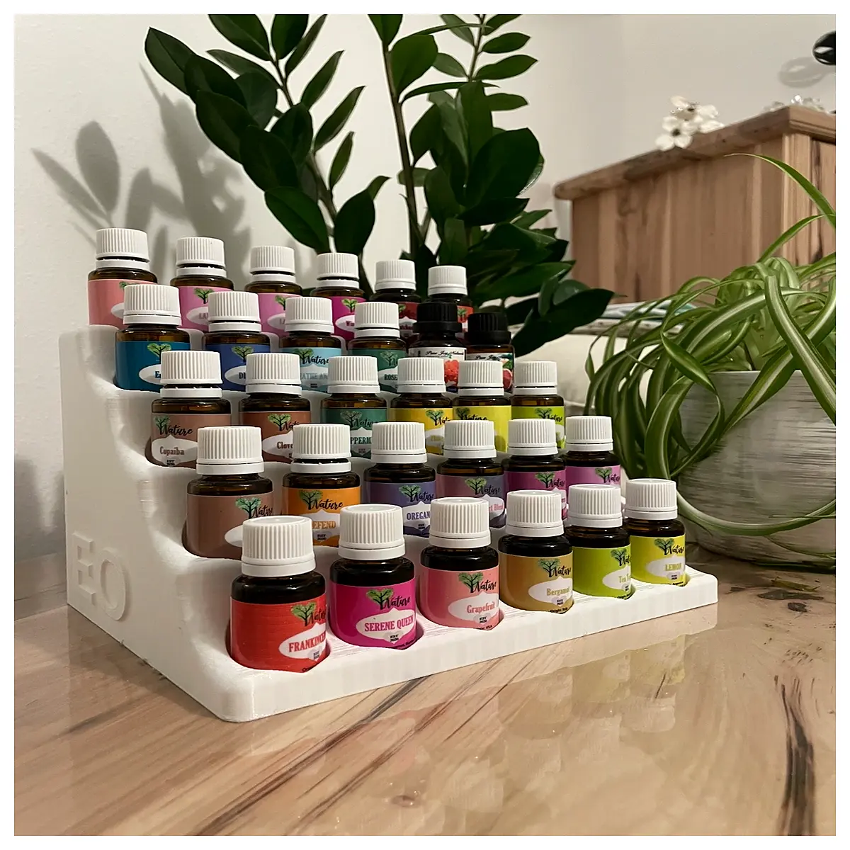 essential oil organizer for home glass bottle rack shelf storage