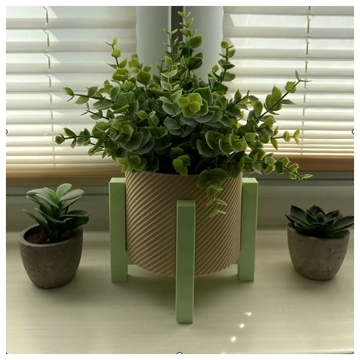 spiral vase with plant holder for home decor indoor flower pot shelf
