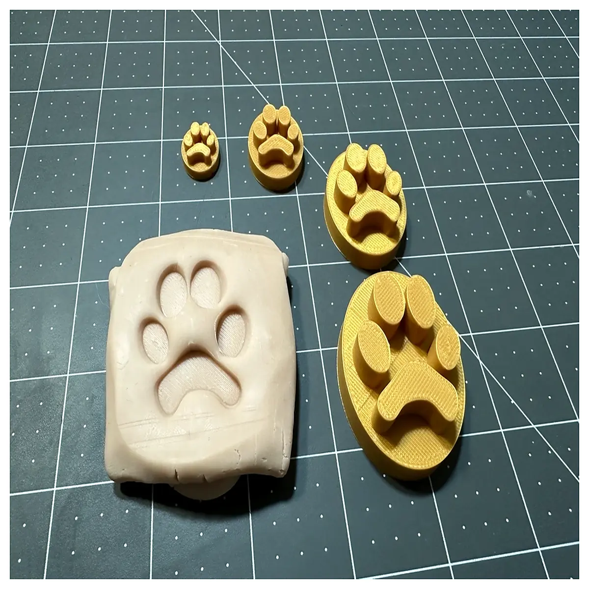polymer clay dog paw stamp diy pottery craft imprinting tool for jewelry making resin casting