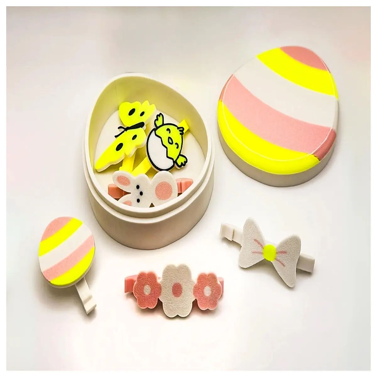 easter hair clips bunny ears headband kids girls spring egg hunt party favor gifts decorative barrettes