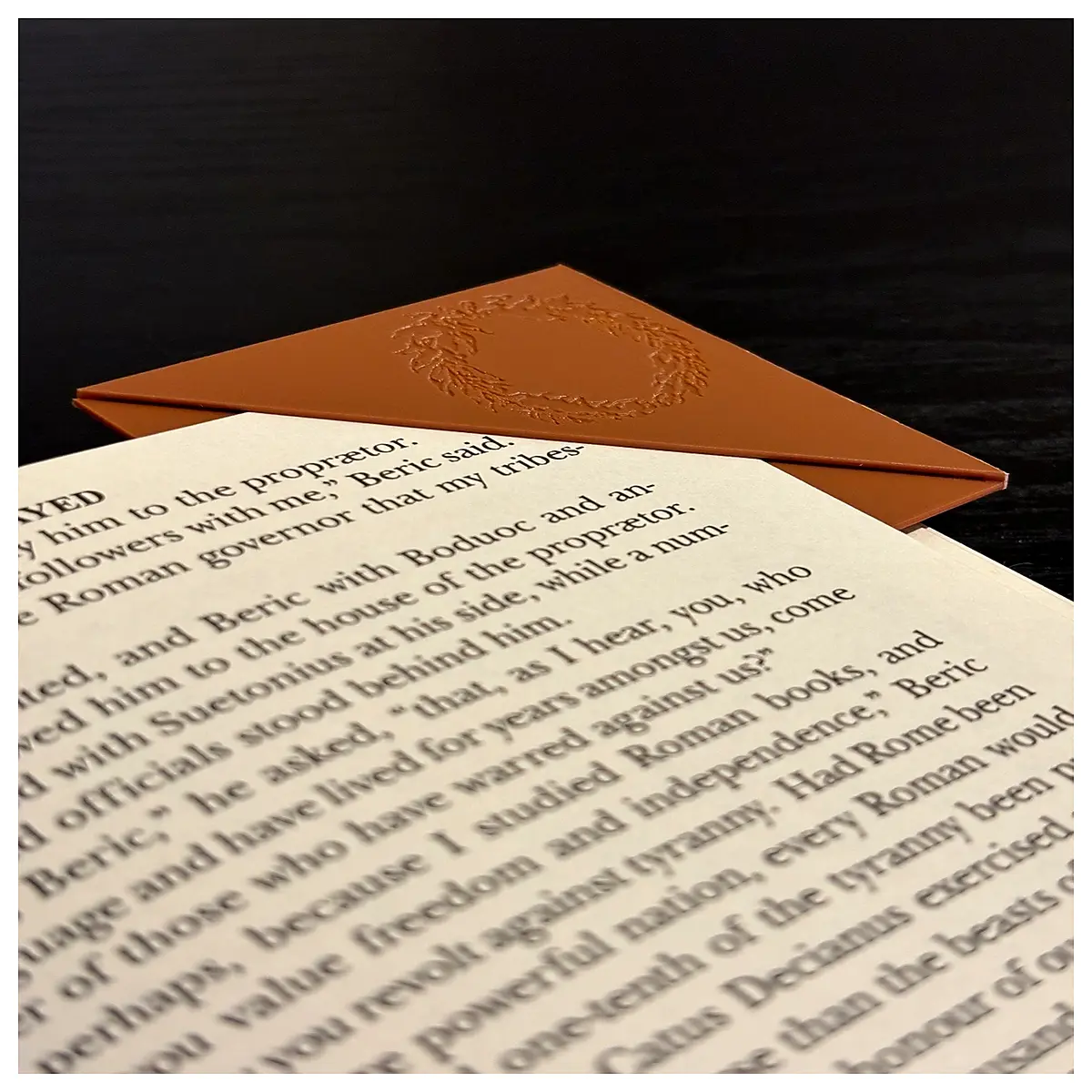 gold corner bookmark flower wreath page marker for reading journal